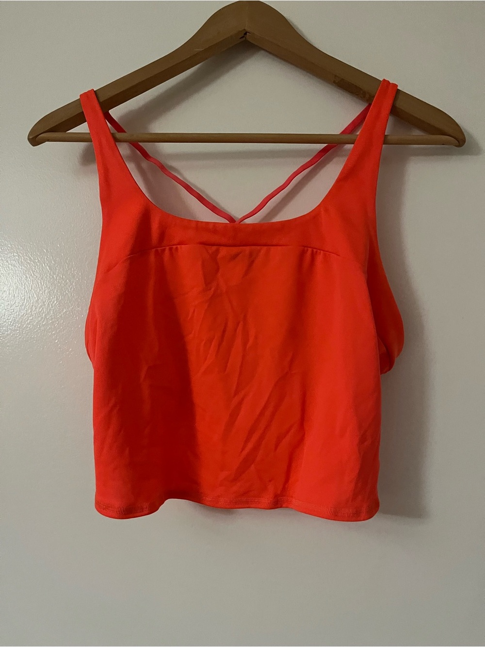 GYMSHARK Pulse Cropped Tank Orange